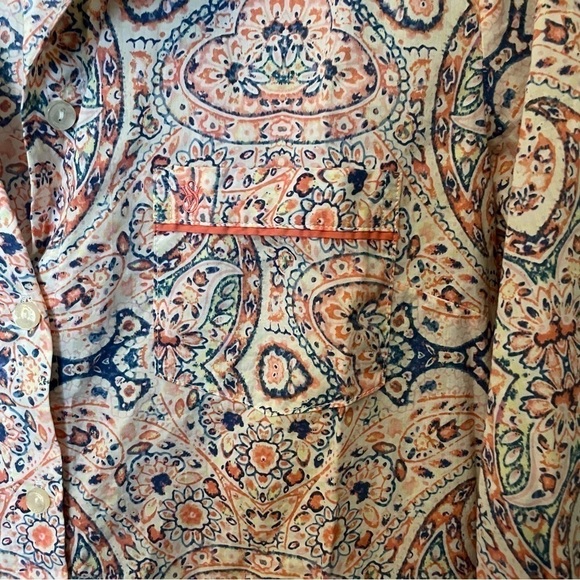 Victoria’s Secret Pink Paisley Long Sleeve Button Up Pajama Dress - Picture 5 of 10